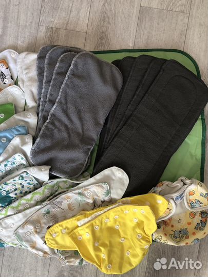 Многоразовые подгузники трусики + вкладыши бамбук