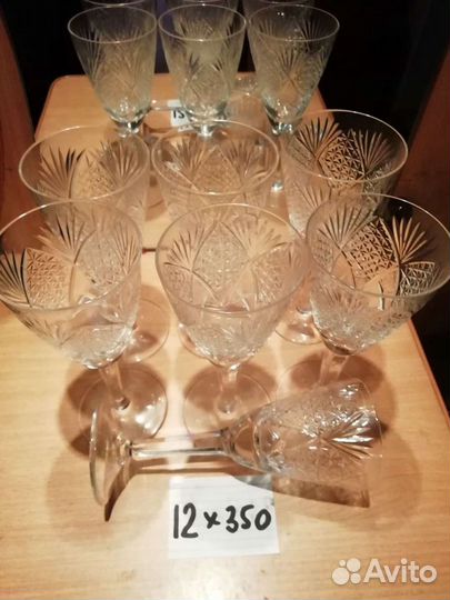 Бокалы. Рюмки. Стаканы. Хрусталь. СССР