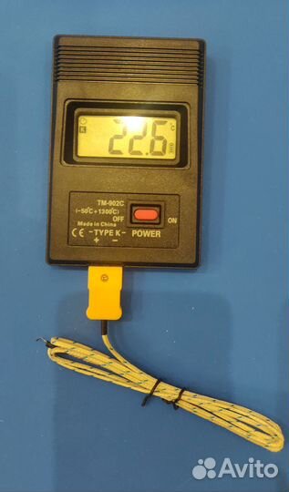 Цифровой термометр с термопарой, профессиональный