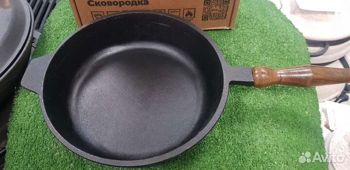 Сковорода чугунная 24 см, Davr metall