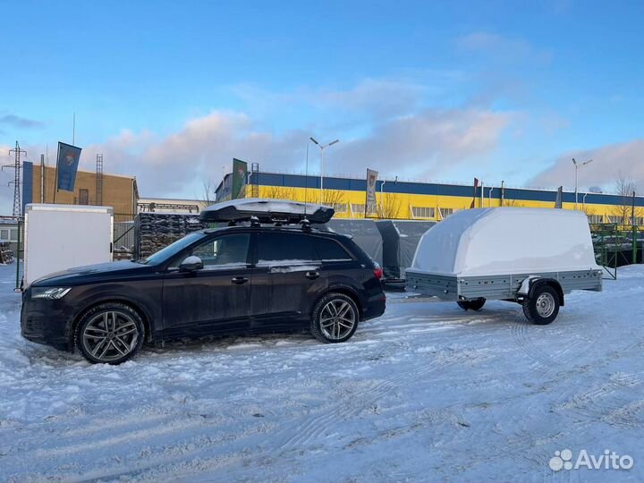 Прицеп с крышкой 817717.025 OFF-road. Защита, крас