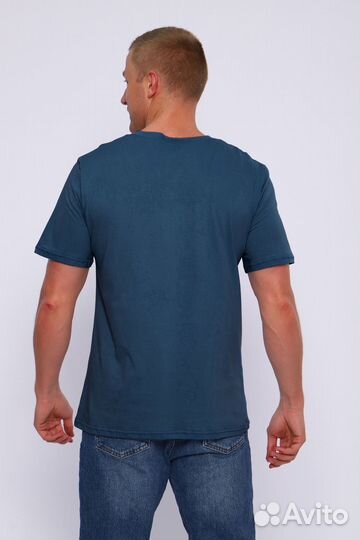 Футболка Wanted - синий. Оптом