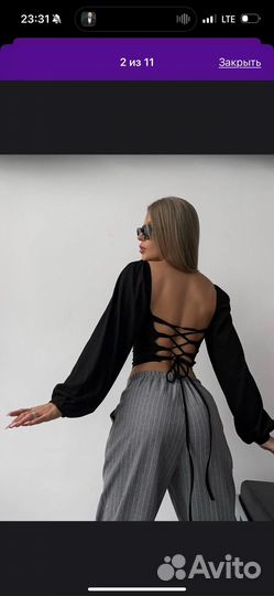 Блуза на завязках