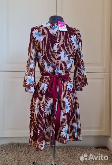 Новое Платье шифоновое на подкладе 42