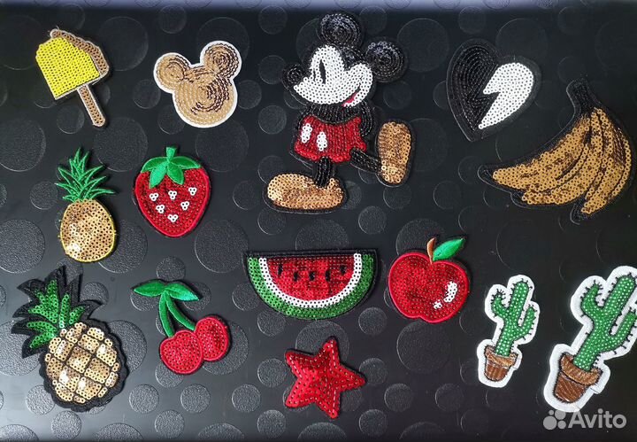 Нашивки с пайетками (термоапликации) на одежду