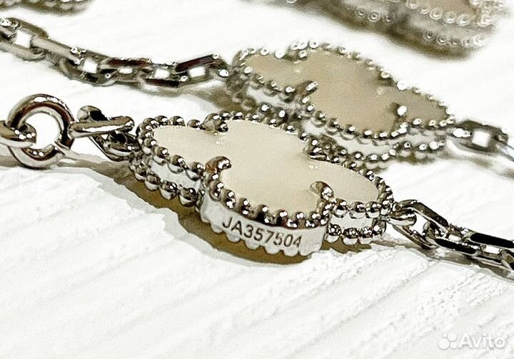 Браслет van cleef (перламутр) серебро