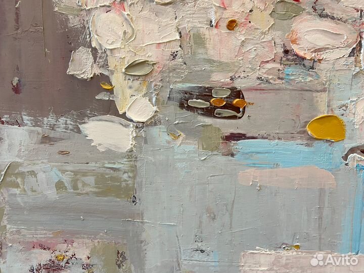 Большая картина маслом на холсте абстрация