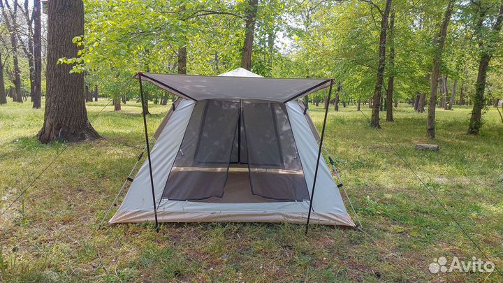 Палатка 4 местная, автоматическая+ подарок фонарик