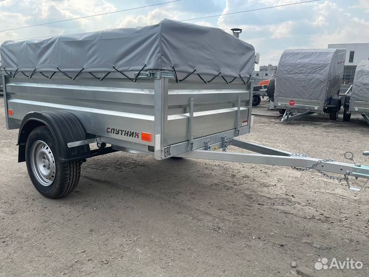 Прицеп легковой Спутник 2,0х1,3x5 с высоким бортом