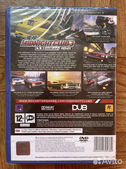Midnight Club 3 DUB Edition Remix PS2 Selaled