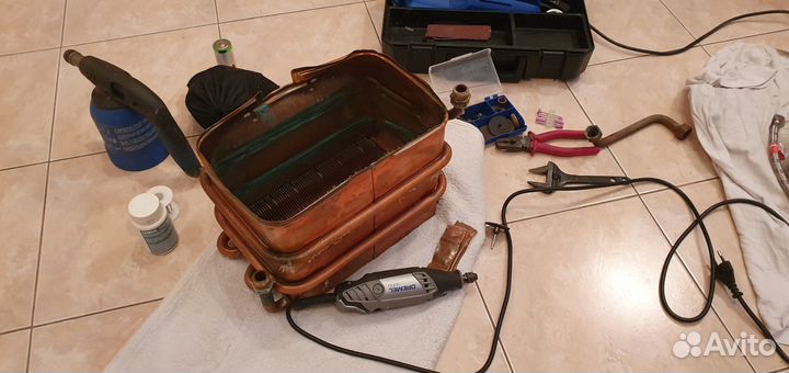 Пайка (ремонт) теплообменника газовой колоноки