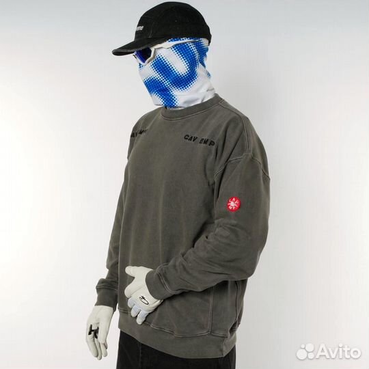 Cav empt свитшот серый погруженный