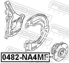 Ступица с подшипником mitsubishi grandis 04- пер