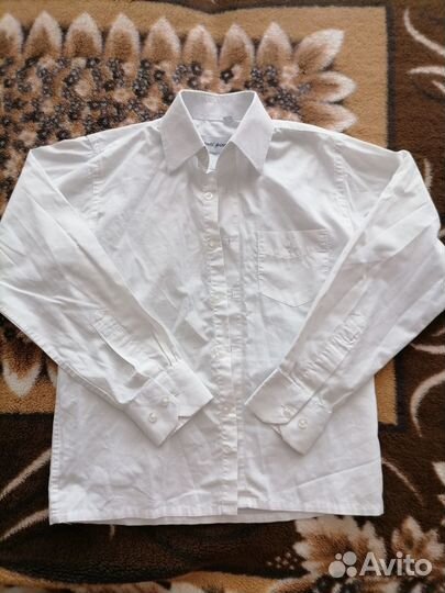 Рубашки белые 3шт на мальчика р-р 128