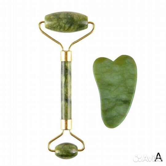 Набор : массажный ролик и скребок гуаша