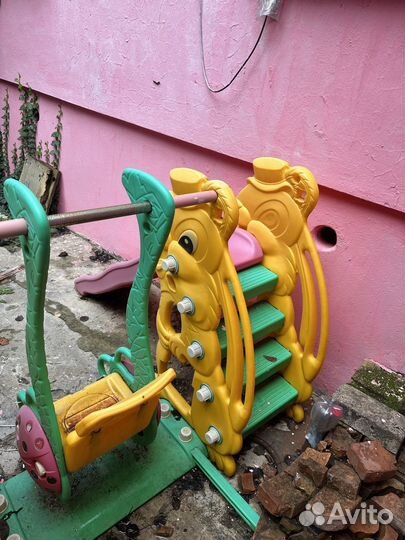 Детская горка, качели, песочница уличная б/у