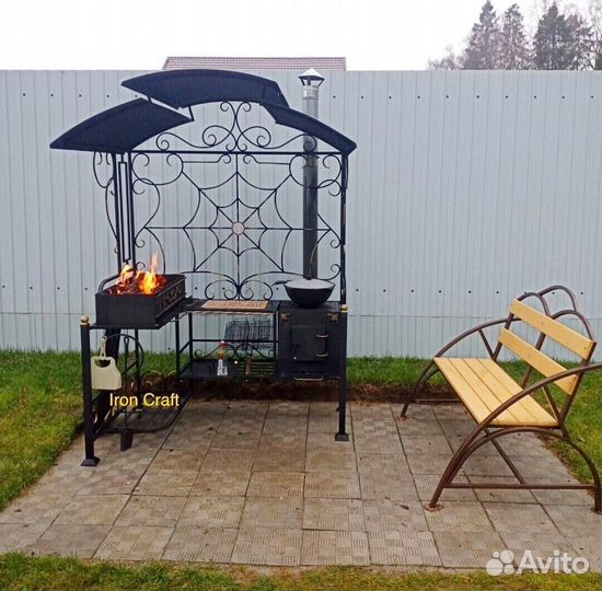 Мангал с крышей