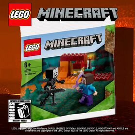 Lego polybag minecraft дуэль стива в аду 30331-1