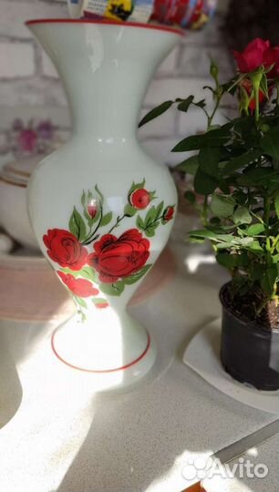 Ваза молочное стекло СССР