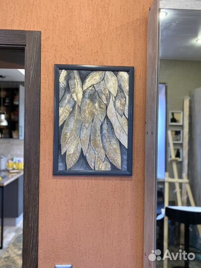 Интерьерная картина с поталью