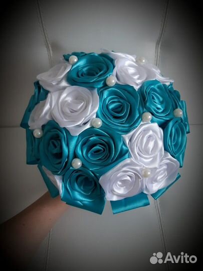 Букет-дублер в бирюзовом цвете