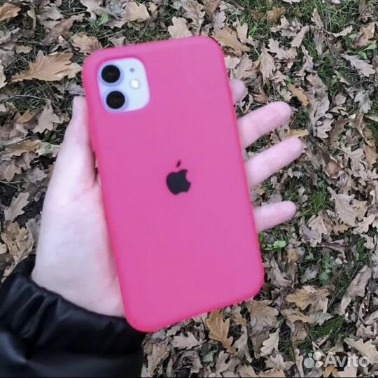 Чехлы новые ярко-розовый и черный для iPhone 11
