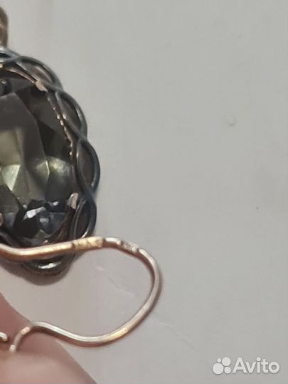 Серебряные серьги 875 проба СССР