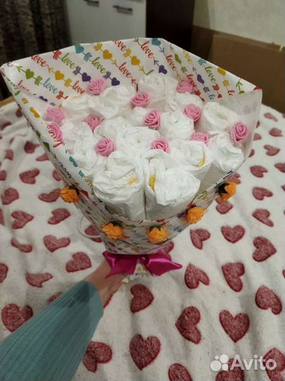 Букет из подгузников, торт