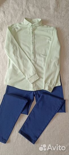 Рубашки школьные, лонг 134-140, 122