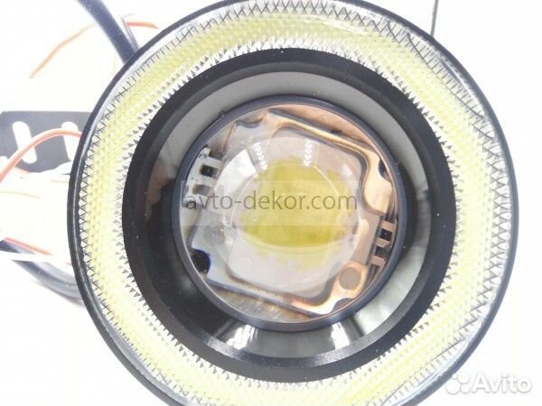 Фары линзованые 20W High Power chip с ангельскими