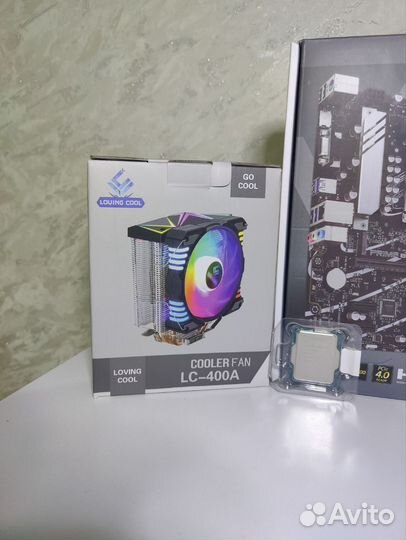 Новый комплект i5 12400f+b760 asus+32gb ddr4+кулер