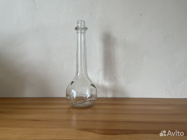 Бутылка ваза стеклянная
