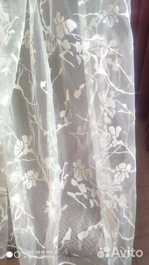 Тюль готовая на шторной ленте