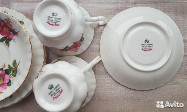 Royal Albert Prairie Rose два комплекта-тройки