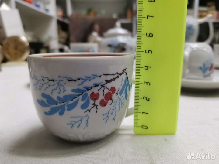 Сервиз кофейный Снегири Вербилки СССР (Ч)