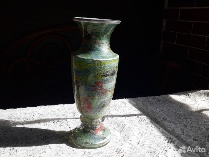 Ваза стекло и алюминий времен СССР