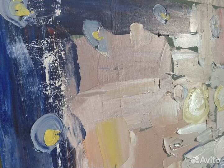 Большая картина маслом на холсте абстракция