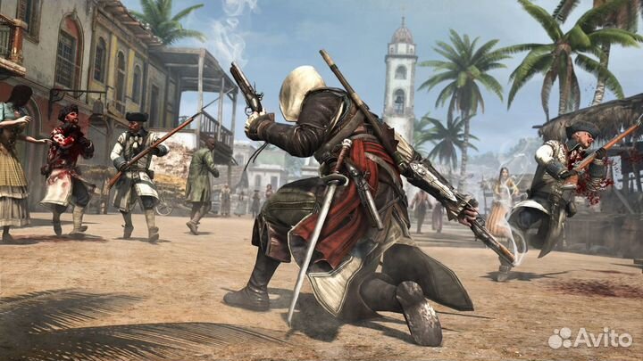 Assassins Creed IV Black Flag, б/у, множ.царап