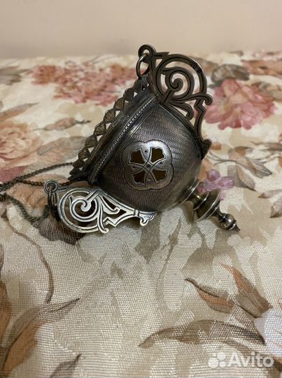 Старинная лампада серебро