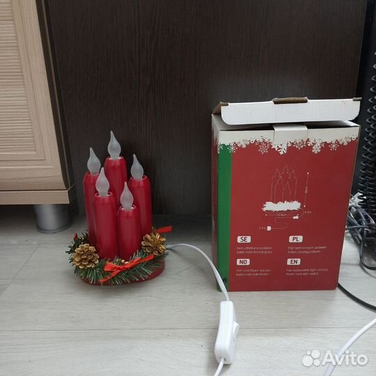 Новогодние украшения,свечи малые