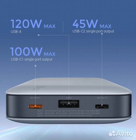 Внеш аккумулятор Power Bank 25000 мАч ZMI QB826