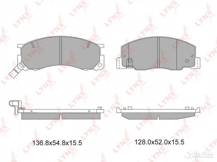 Колодки тормозные передние комплект BD7512 (lynxau