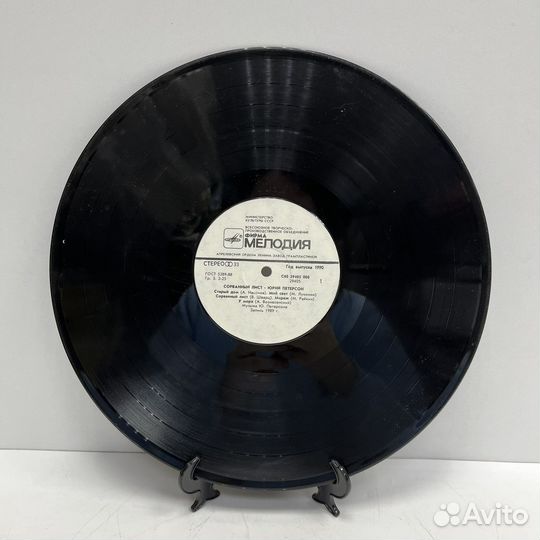 Виниловая пластинка сорванный лист юрий петерсон