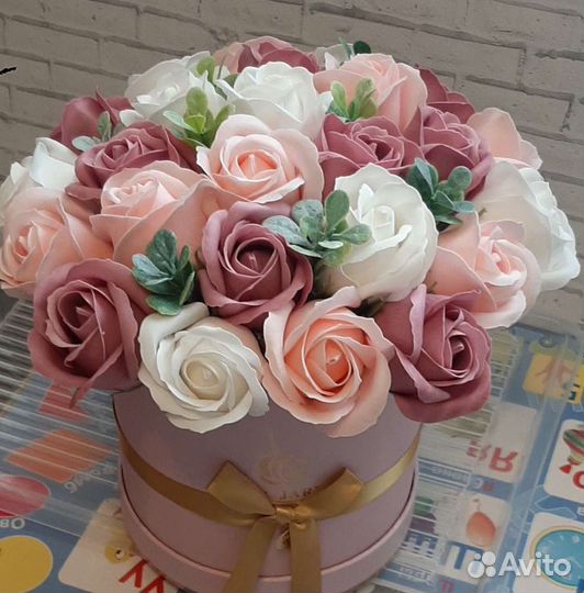 Букеты из мыльных роз