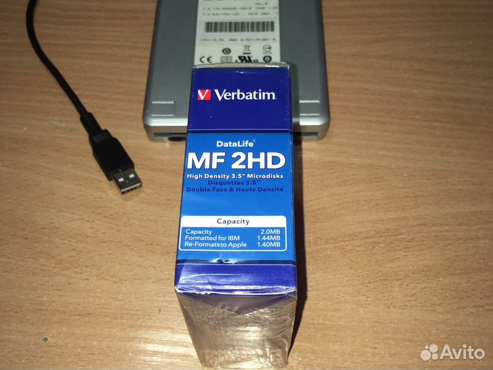 Usb floppy с коробкой новых дискет