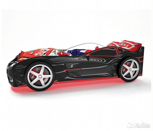 Кровать-машина Турбо Чёрная