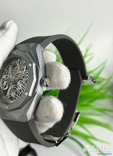 Часы наручные Hublot WHB3 серебро (Арт.63495)