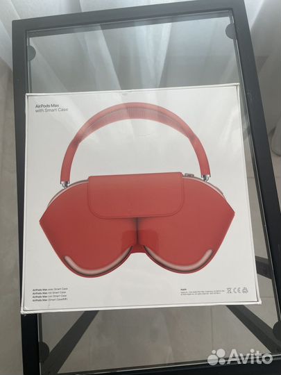 Airpods max Pink with red headband