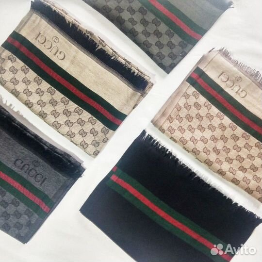 Брендовые двусторонние палантины