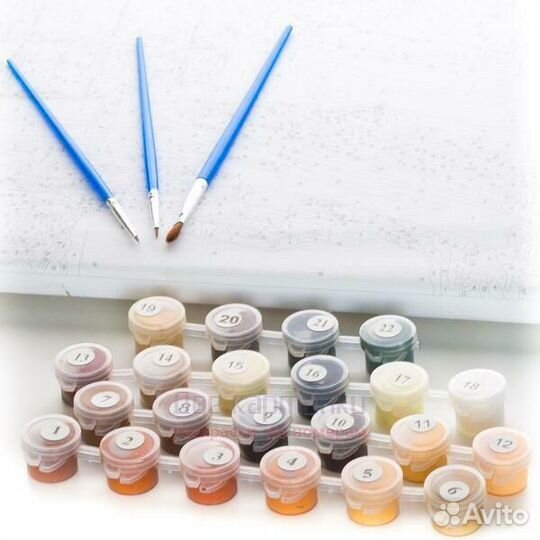 Картина по номерам 40x50 Времена года на дереве